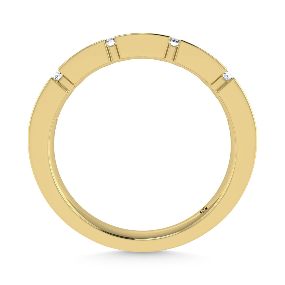 14K Yellow Gold Diamond 1/2.Ct. Tw. Men?s Machine Band