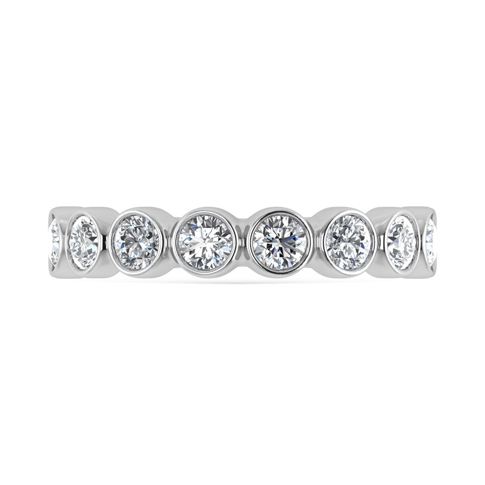 14K White Gold Diamond 1.Ct. Tw. Men?s Machine Band