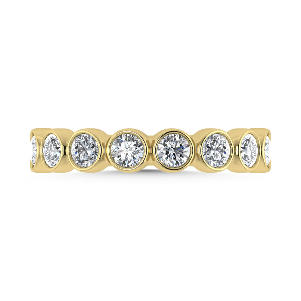 14K Yellow Gold Diamond 1.Ct. Tw. Men?s Machine Band