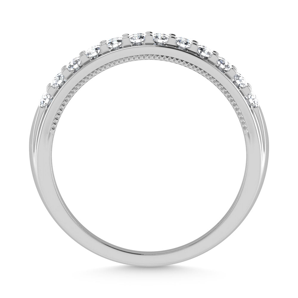 14K White Gold Diamond 1 Ct.Tw. Channel Set Mens Machine Band