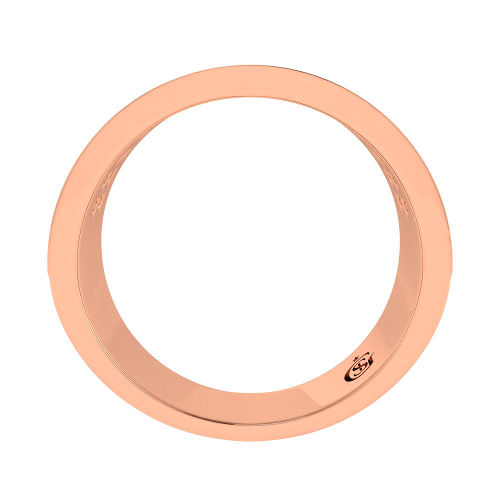 14K Rose Gold Diamond 3/4.Ct. Tw. Men?s Machine Band