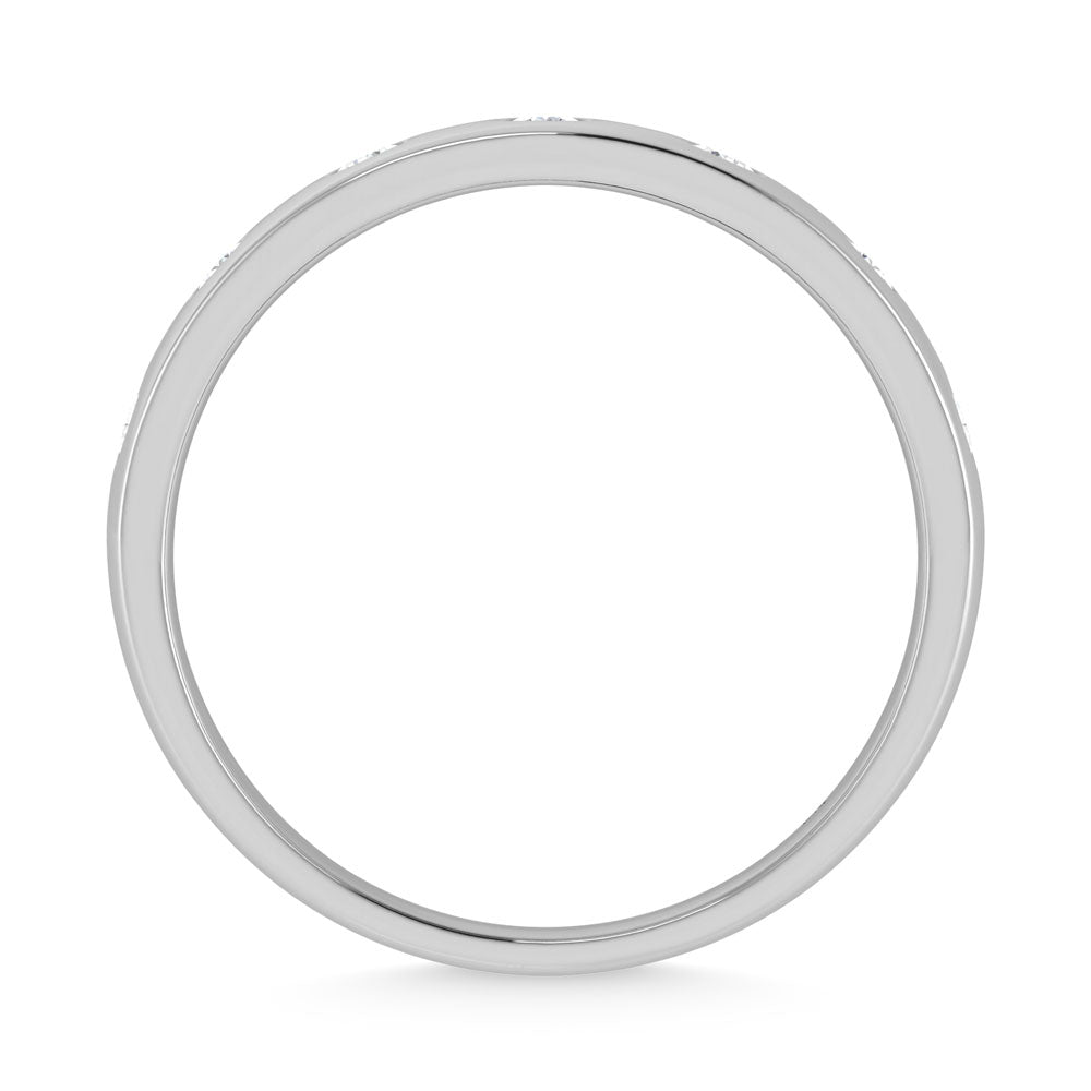 14K White Gold Diamond 1 Ct.Tw. Bezel Set Mens Machine Band