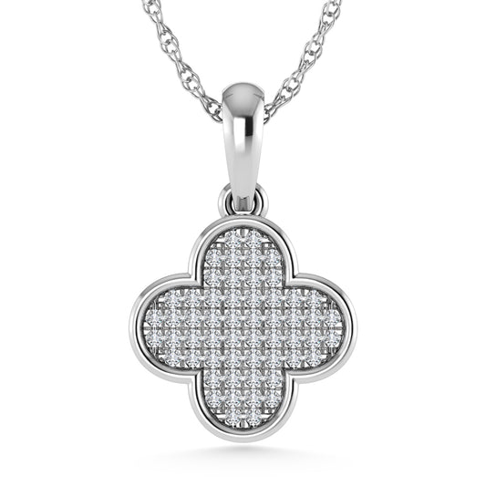 14K White Gold Diamond 1/10.Ct. Tw. Fashion Pendant