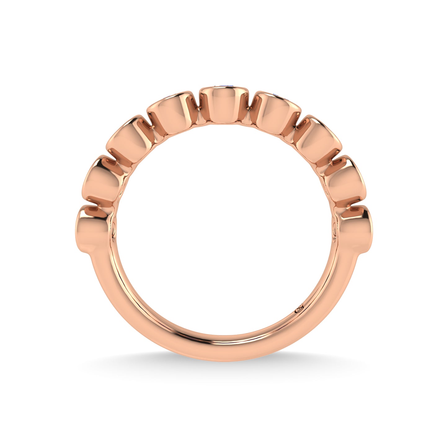 14K Rose Gold Emerald 3/8 Ct.Tw. Stackable Band