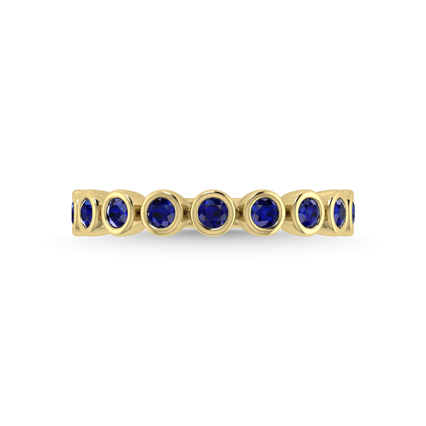 14K Yellow Gold Blue Sapphire 5/8 Ct.Tw. Stackable Band