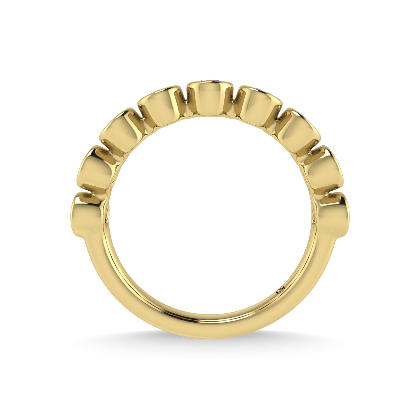 14K Yellow Gold Blue Sapphire 5/8 Ct.Tw. Stackable Band
