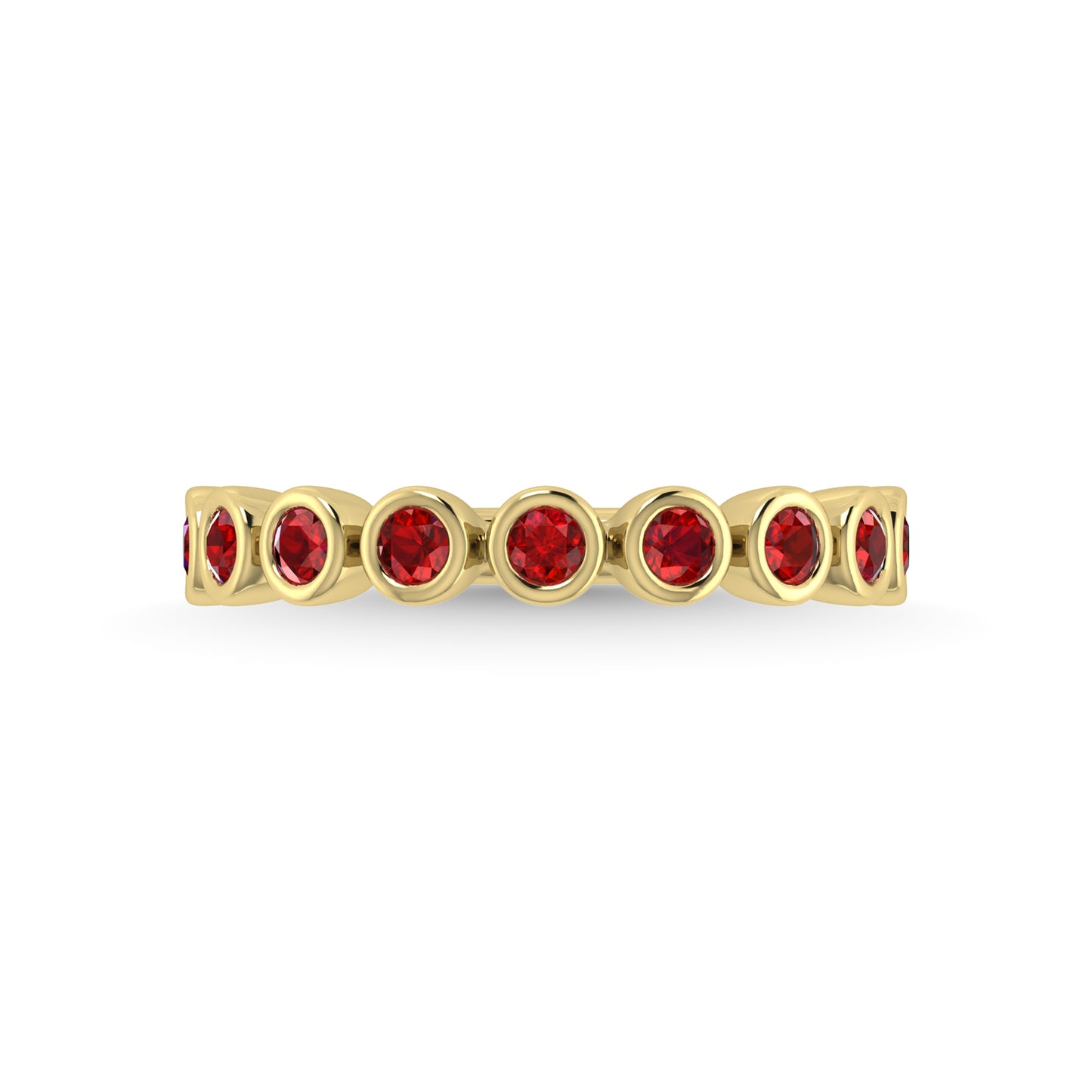 14K Yellow Gold Ruby 5/8 Ct.Tw. Stackable Band