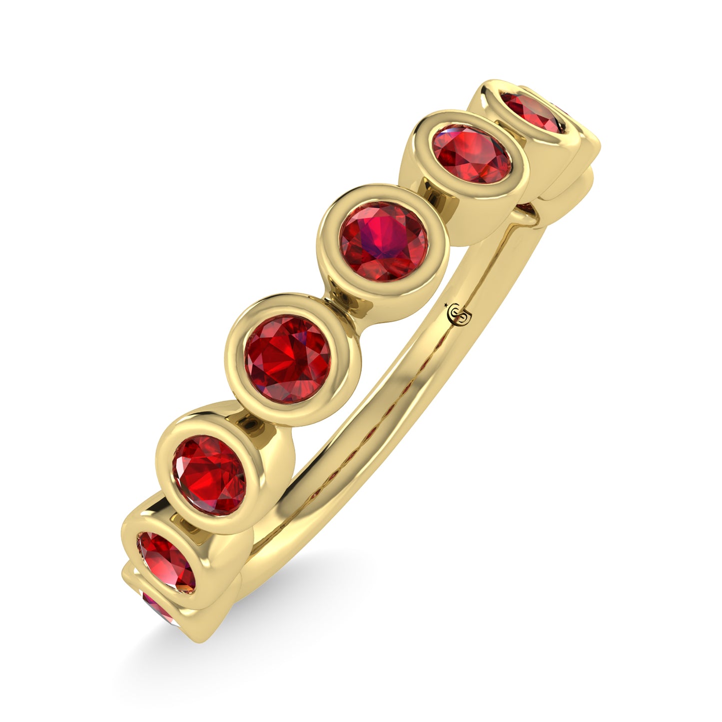 14K Yellow Gold Ruby 5/8 Ct.Tw. Stackable Band