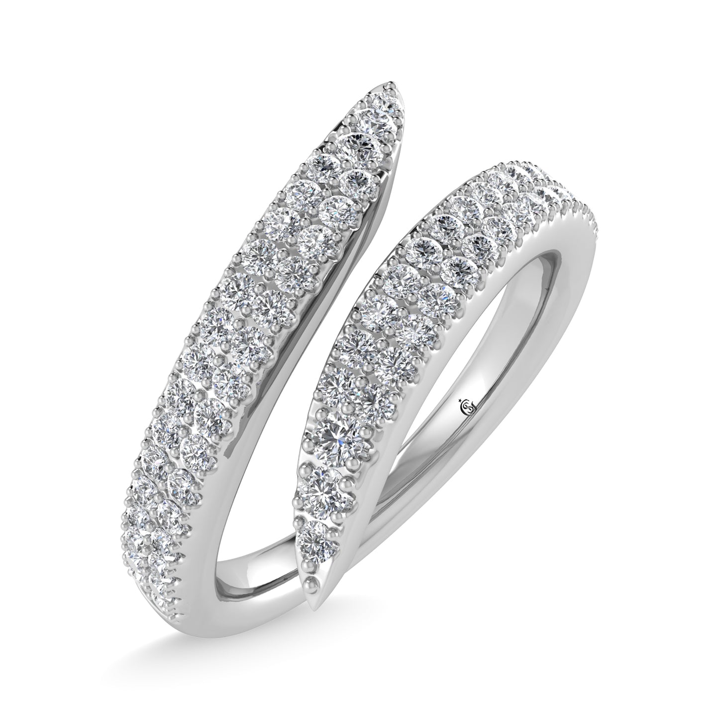 14K White Gold Diamond  1/3 Ct.Tw. Fashion Ring