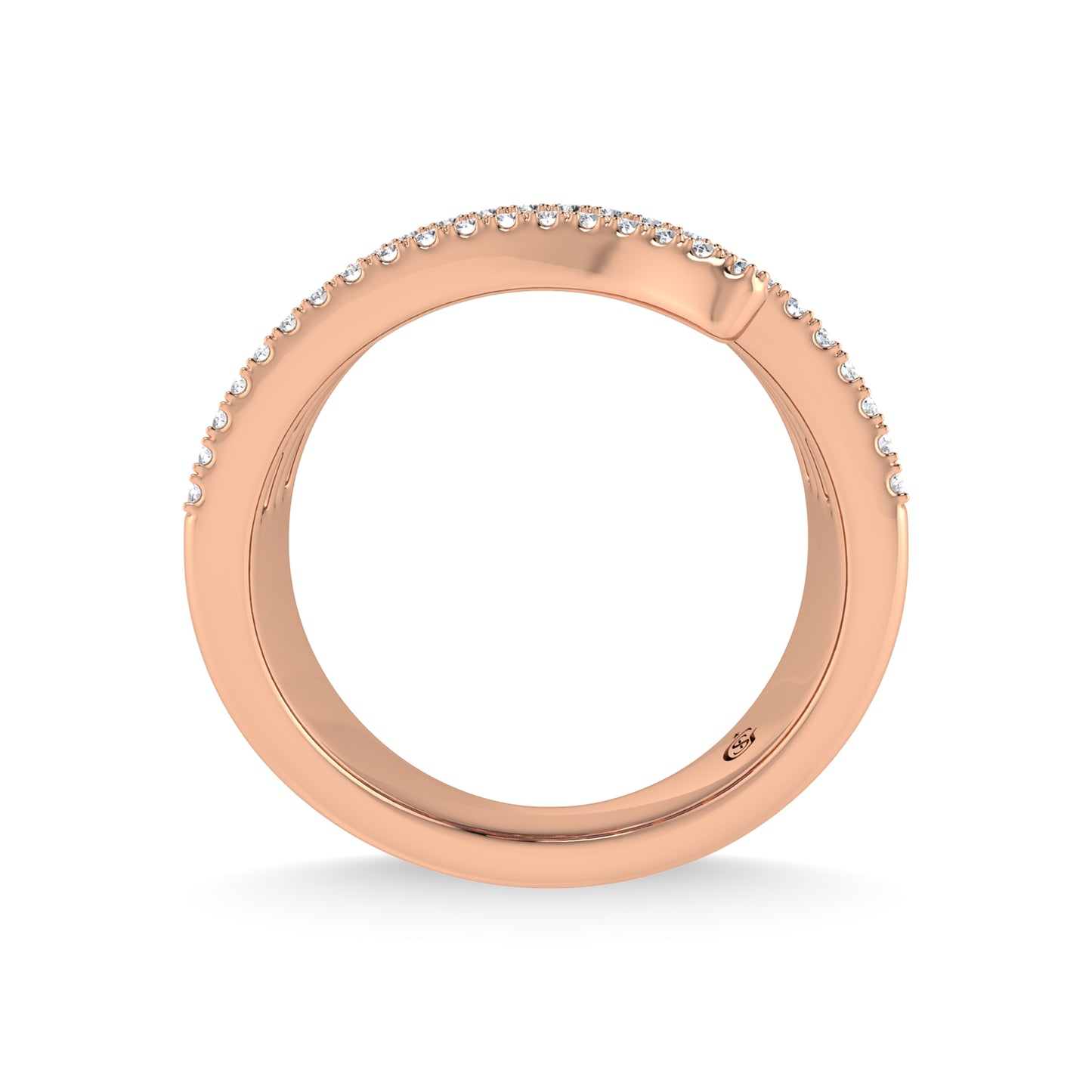 14K Rose Gold Diamond and Blue Sapphire 2 1/4 Ct.Tw. Fashion Ring