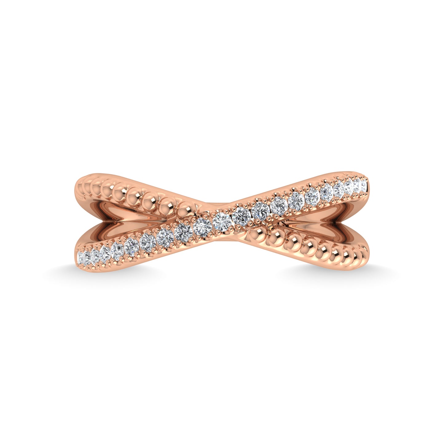 14K Rose Gold Diamond 1/4 Ct.Tw. Fashion Ring