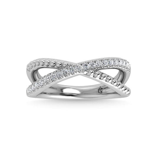 14K White Gold Diamond 1/4 Ct.Tw. Fashion Ring