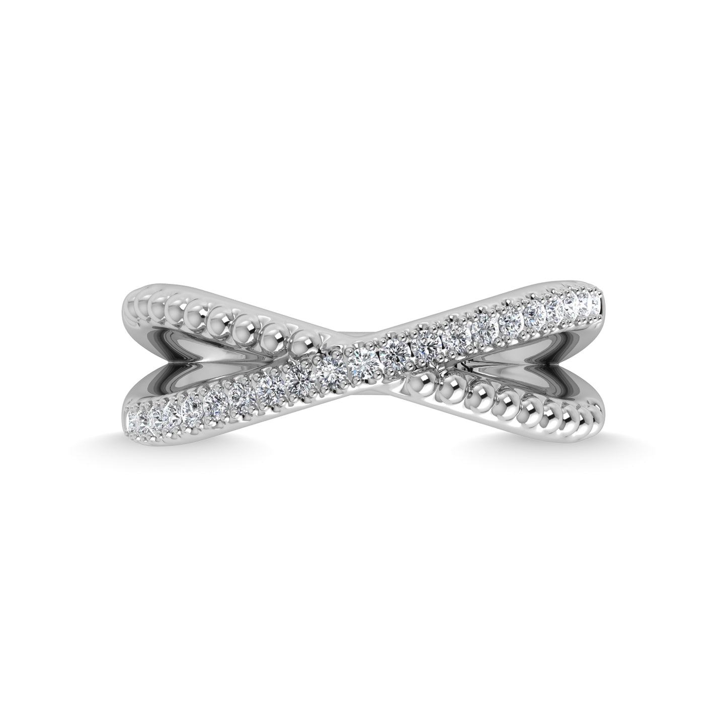 14K White Gold Diamond 1/4 Ct.Tw. Fashion Ring