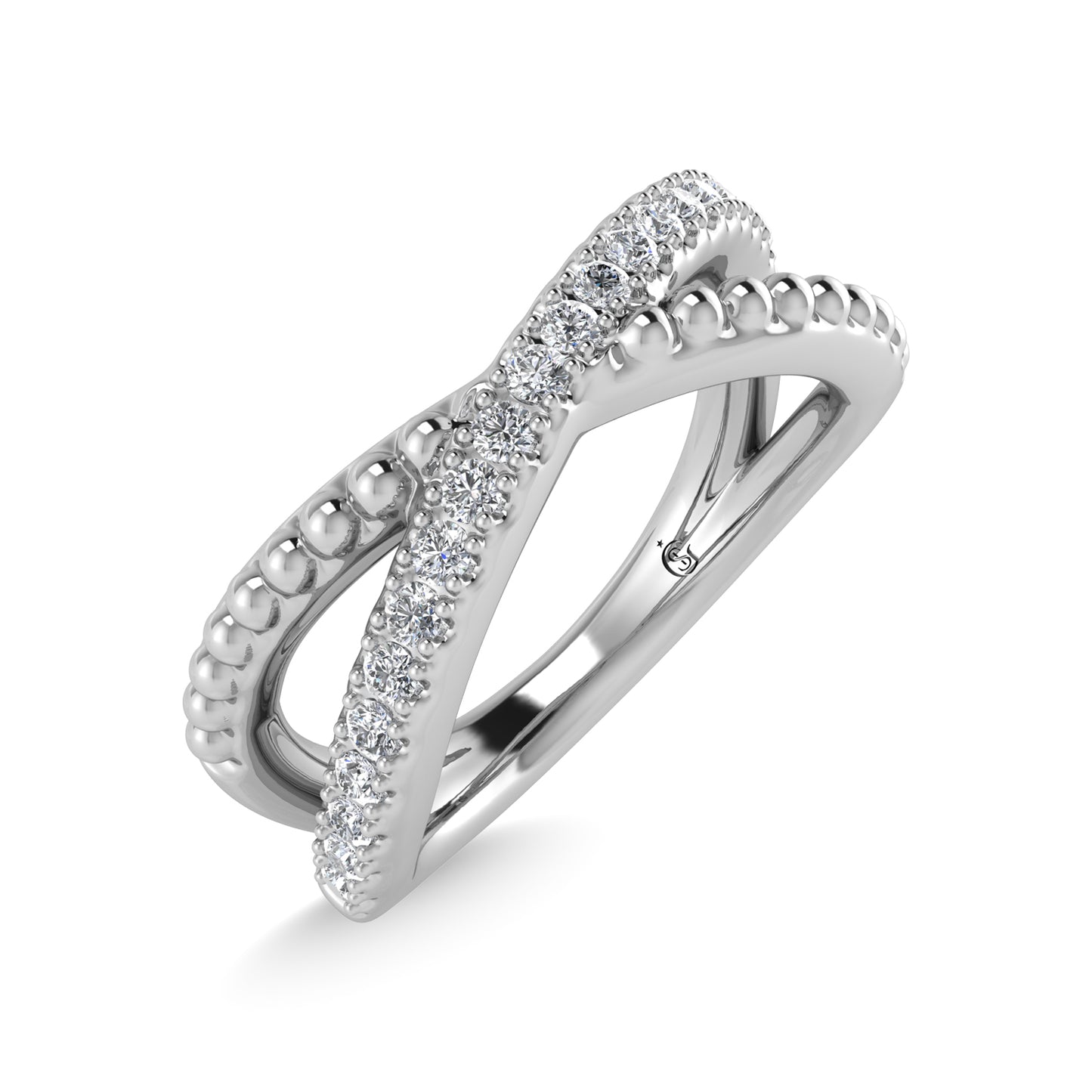 14K White Gold Diamond 1/4 Ct.Tw. Fashion Ring
