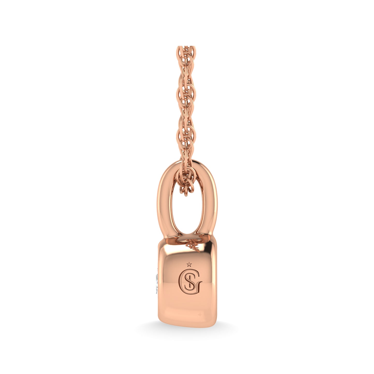 14K Rose Gold Diamond 1/20 Ct.Tw. Solitaire Pendant