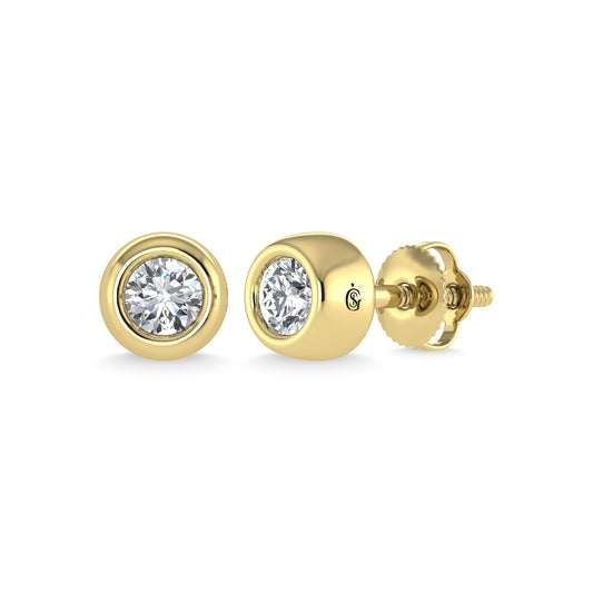 14K Yellow Gold Diamond 1/3 Ct.Tw. Stud Earrings