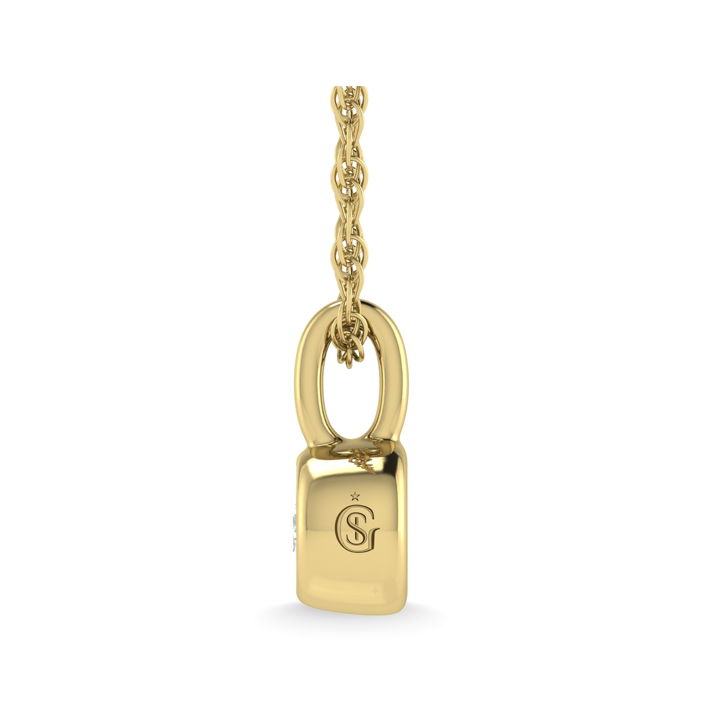 14K Yellow Gold Diamond 1/20 Ct.Tw. Solitaire Pendant