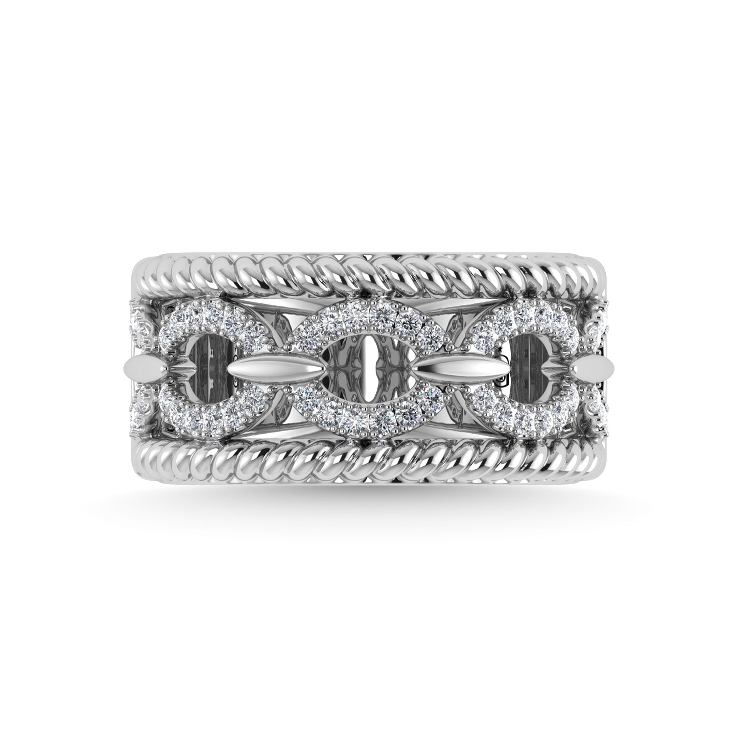 14K White Gold Diamond 1/4 Ct.Tw. Fashion Band