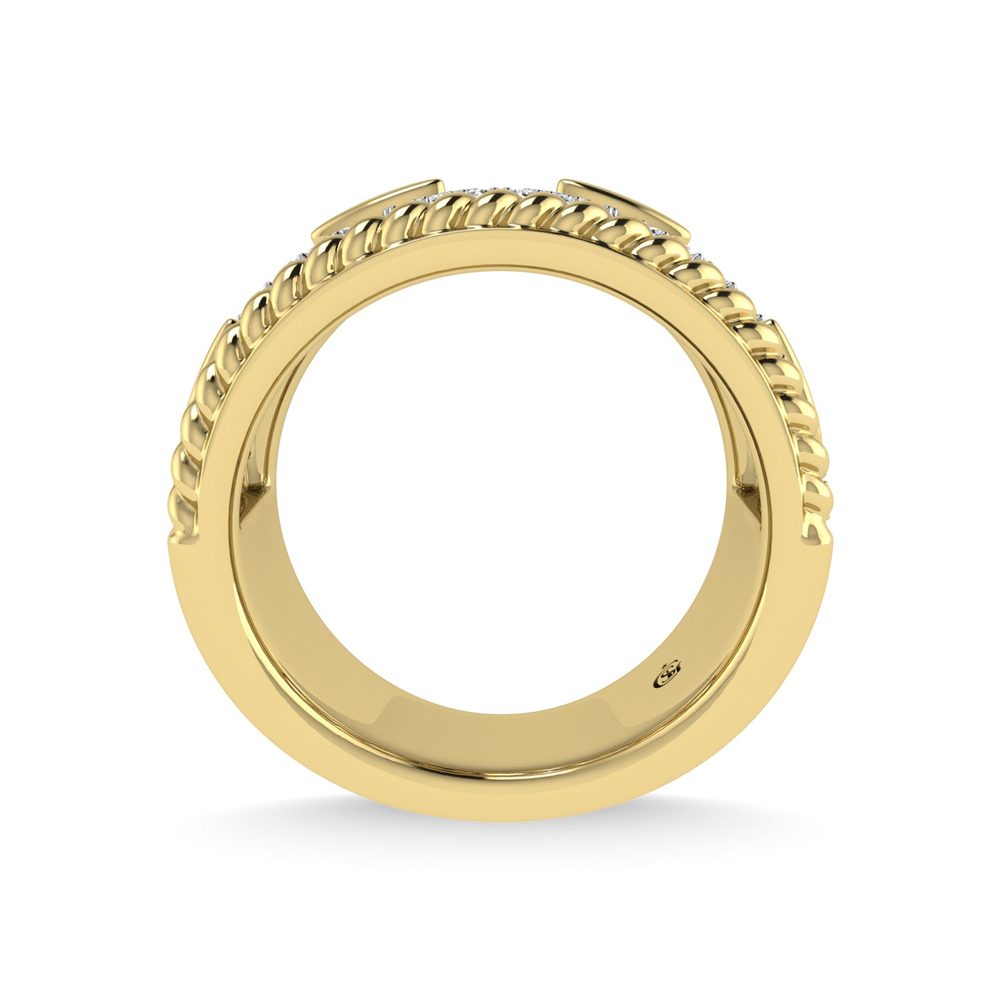 14K Yellow Gold Diamond 1/4 Ct.Tw. Fashion Band