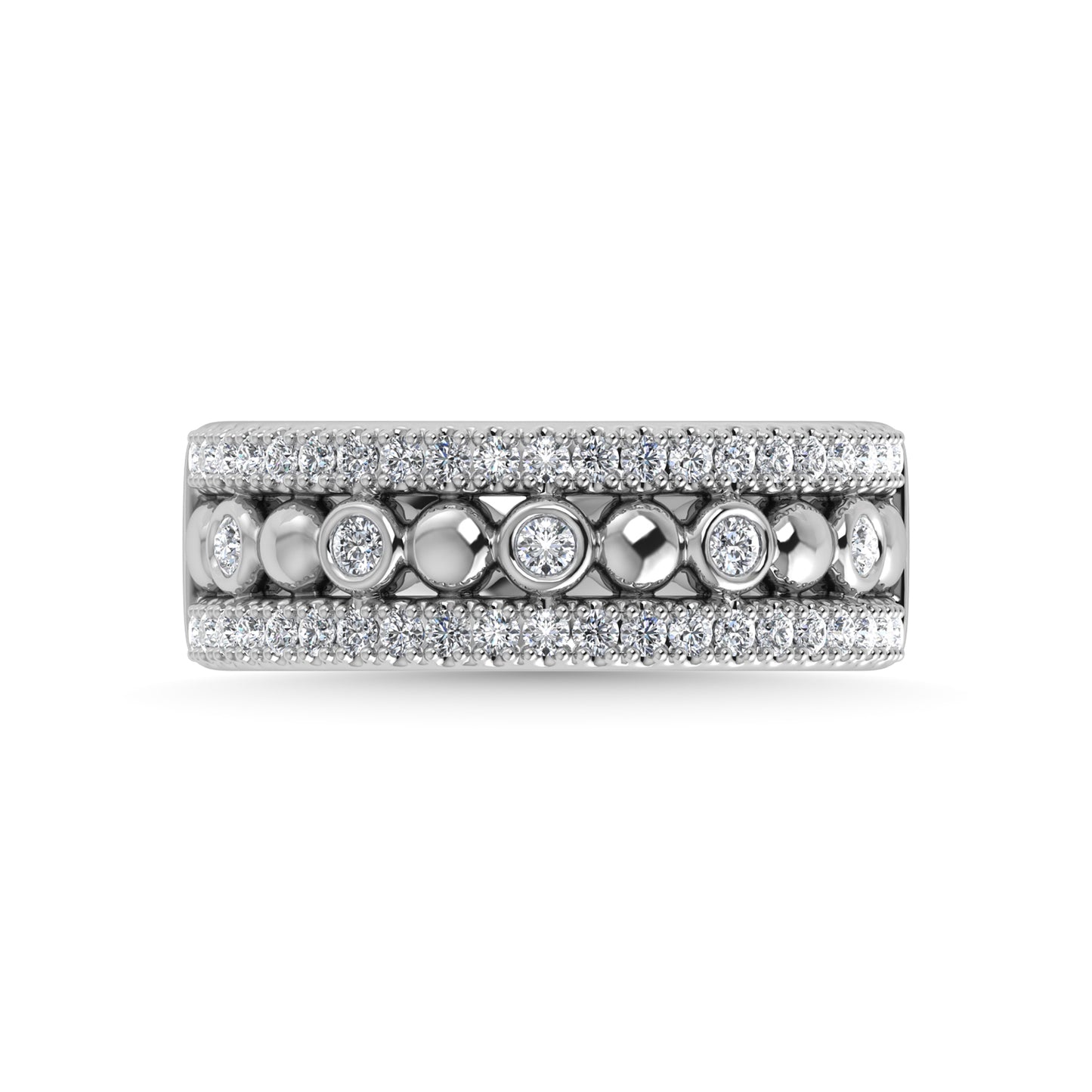 14K White Gold Diamond 1/2 Ct.Tw. Fashion Band