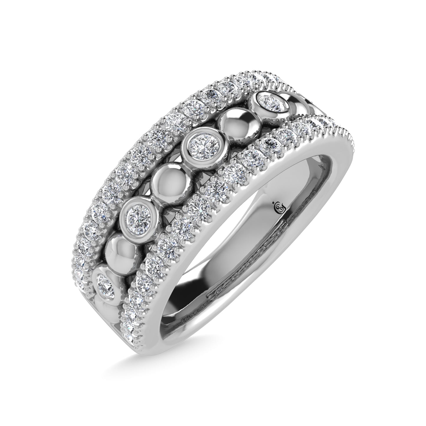 14K White Gold Diamond 1/2 Ct.Tw. Fashion Band