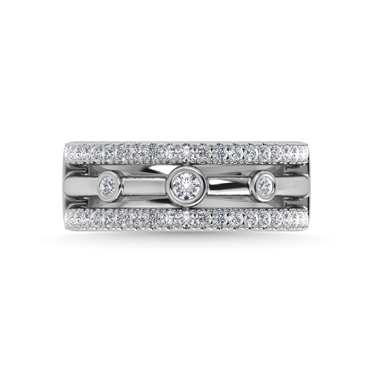 14K White Gold Diamond 1/2 Ct.Tw. Fashion Band