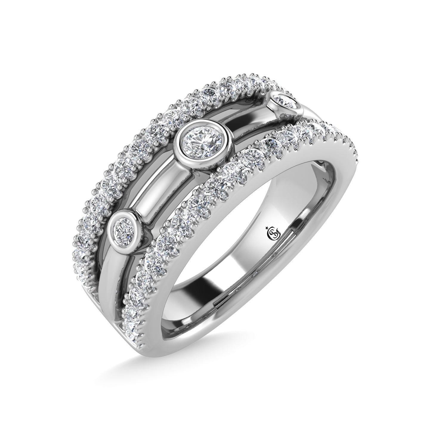 14K White Gold Diamond 1/2 Ct.Tw. Fashion Band