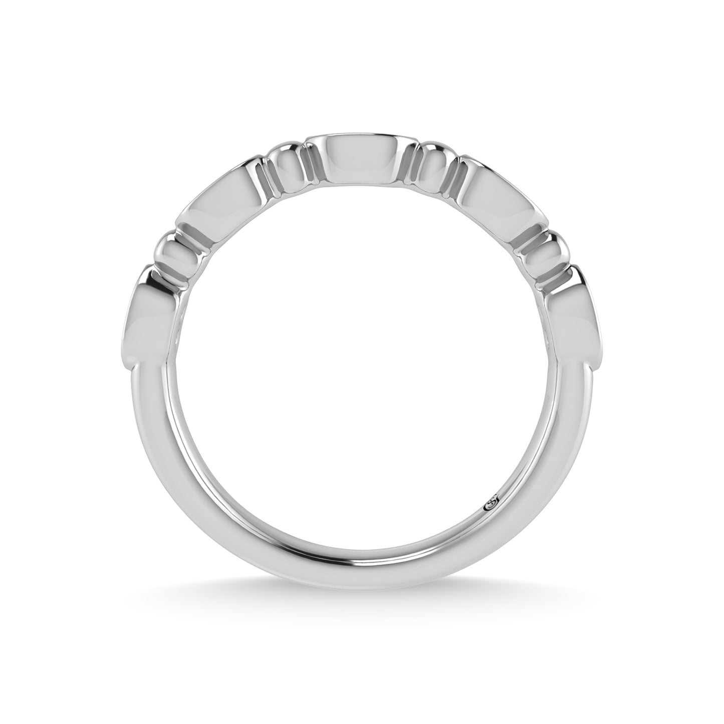 14K White Gold Diamond 1/20 Ct.Tw. Stackable Band
