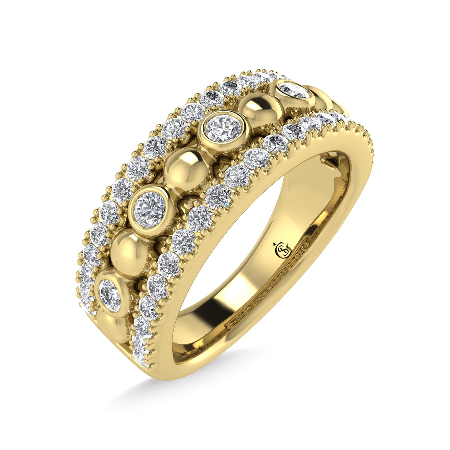 14K Two Tone Diamond 1/2 Ct.Tw. Fashion Ring