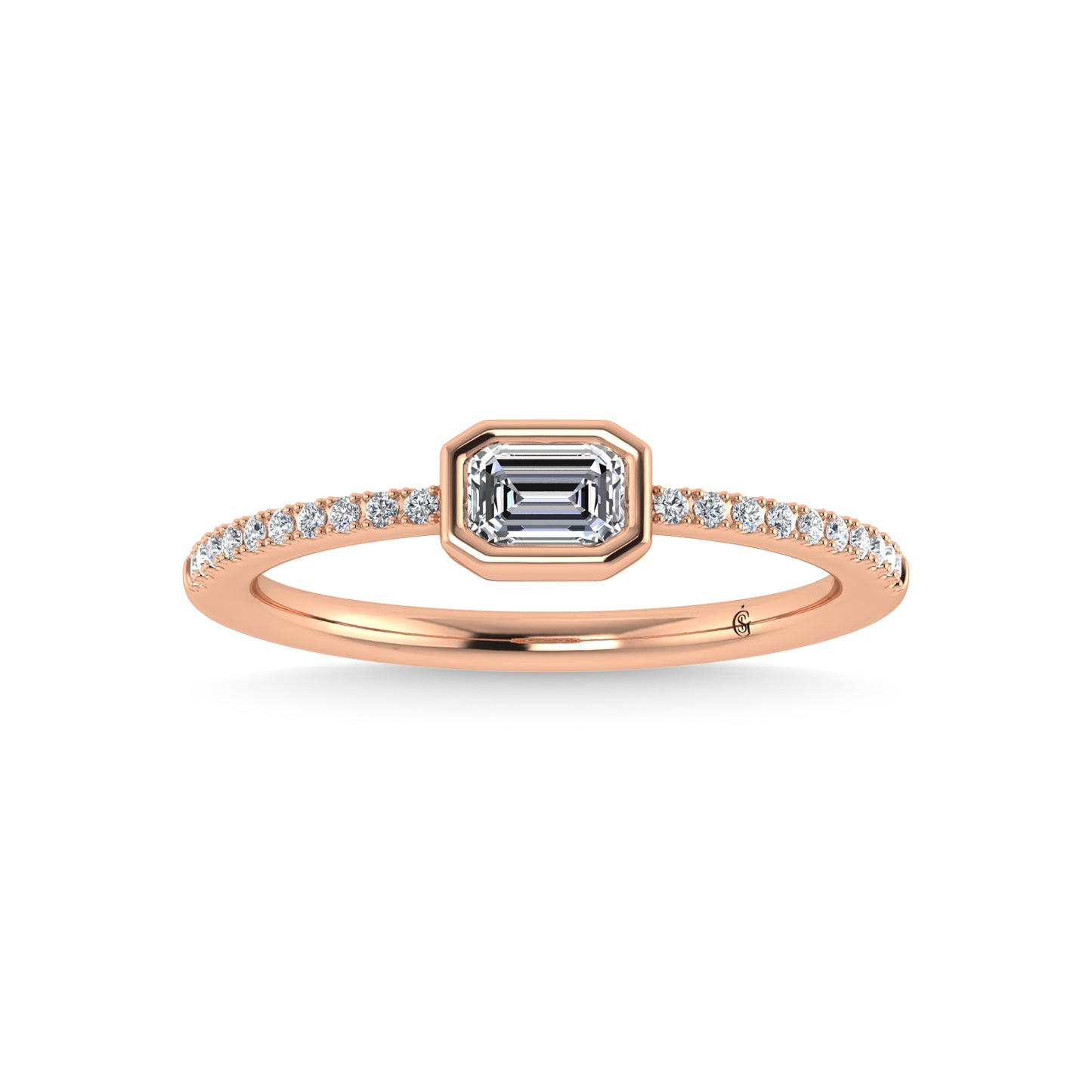 14K Rose Gold Diamond 3/8 Ct.Tw. Fashion Ring