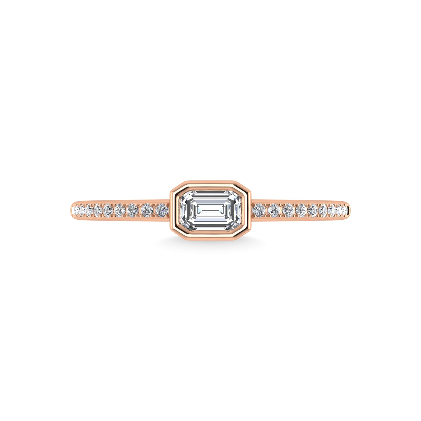 14K Rose Gold Diamond 3/8 Ct.Tw. Fashion Ring
