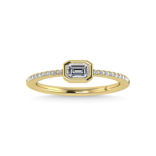 14K Yellow Gold Diamond 3/8 Ct.Tw. Fashion Ring