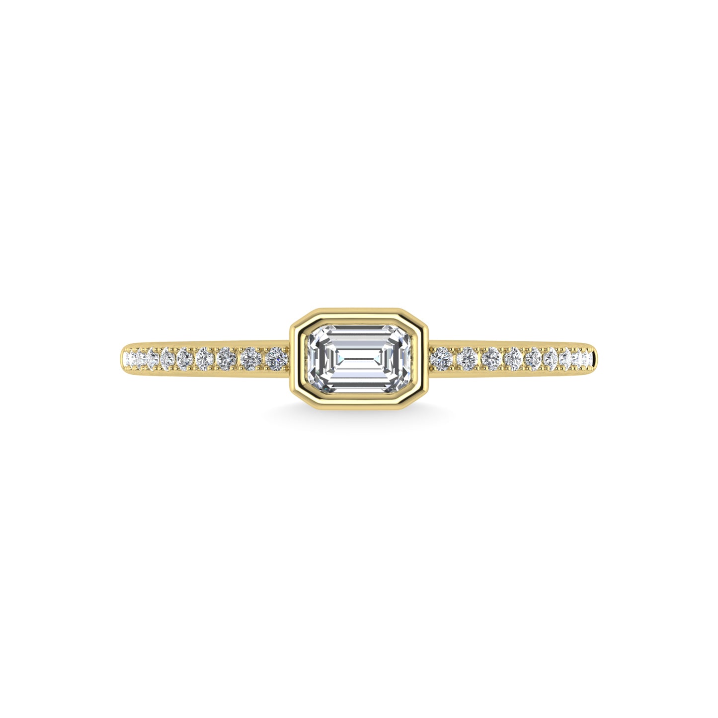 14K Yellow Gold Diamond 3/8 Ct.Tw. Fashion Ring