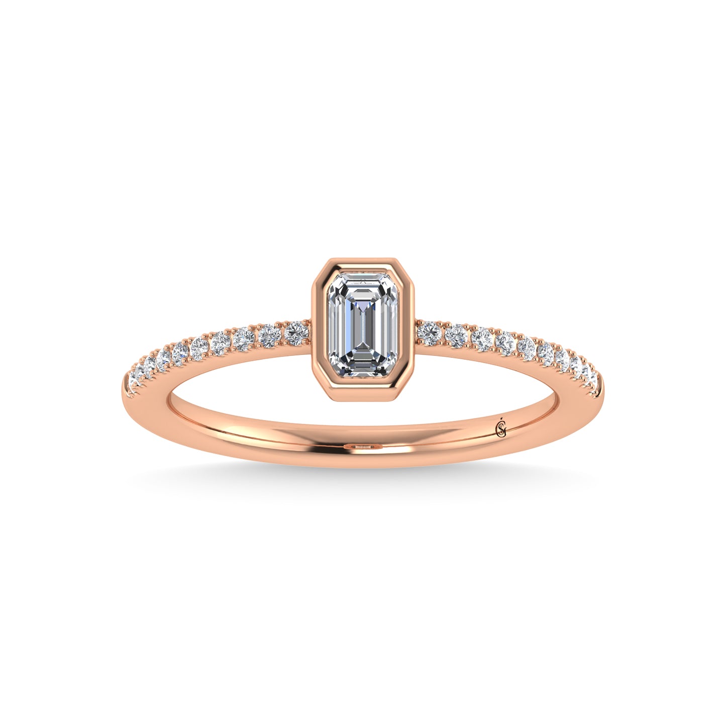 14K Rose Gold Diamond 3/8 Ct.Tw. Fashion Ring