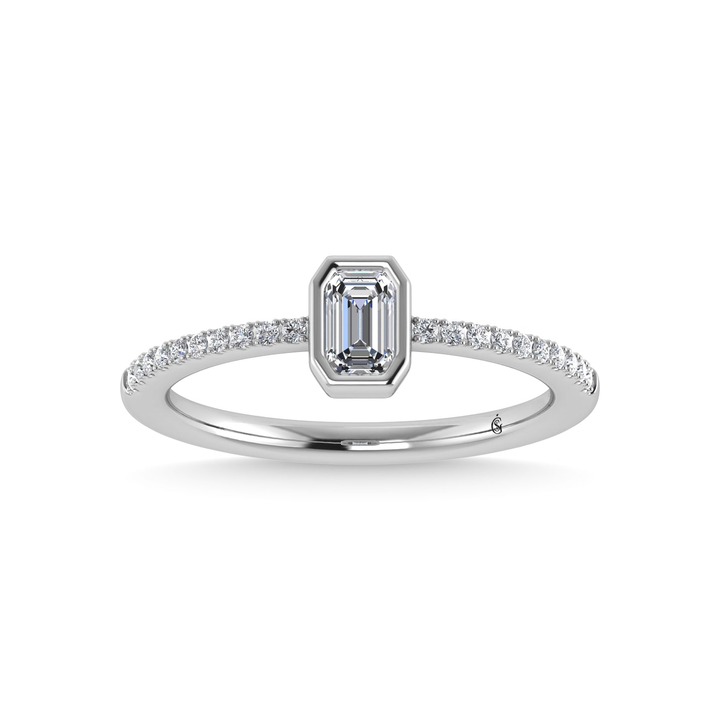 14K White Gold Diamond 3/8 Ct.Tw. Fashion Ring