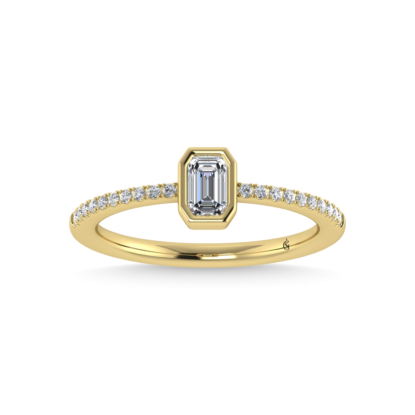 14K Yellow Gold Diamond 3/8 Ct.Tw. Fashion Ring