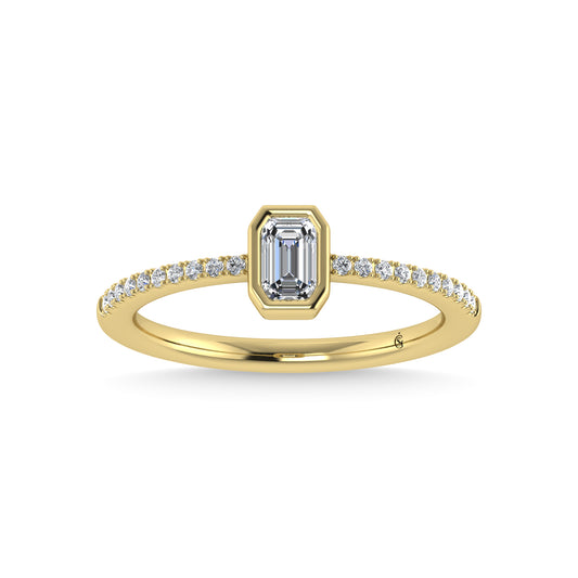 14K Yellow Gold Diamond 3/8 Ct.Tw. Fashion Ring