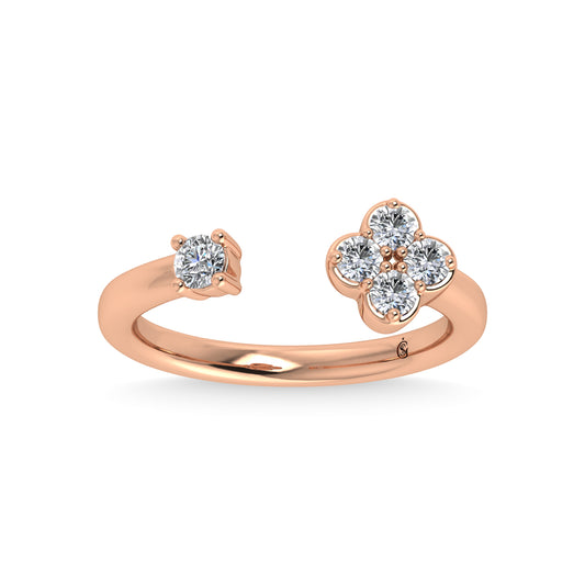 10K Rose Gold 1/3 Ct.Tw. Diamond Fashion Ring
