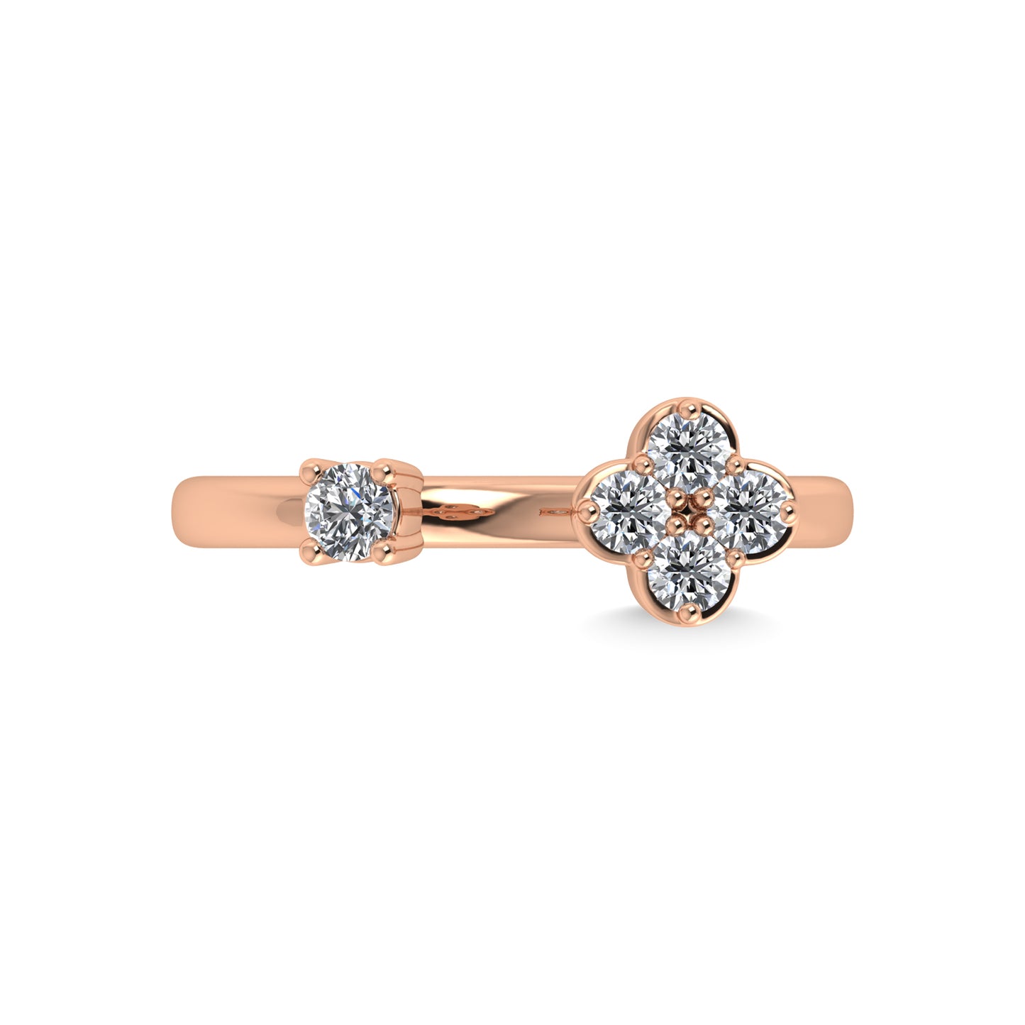 10K Rose Gold 1/3 Ct.Tw. Diamond Fashion Ring