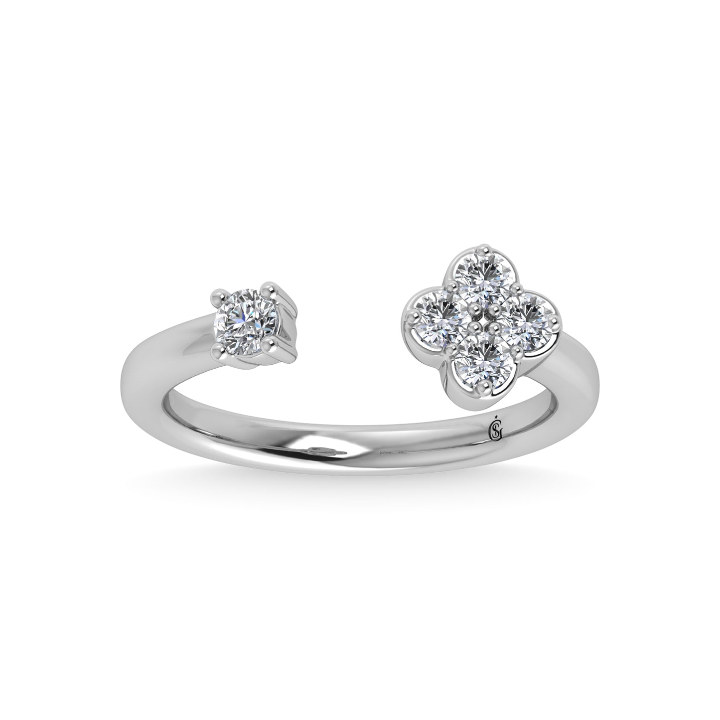10K White Gold 1/3 Ct.Tw. Diamond Fashion Ring