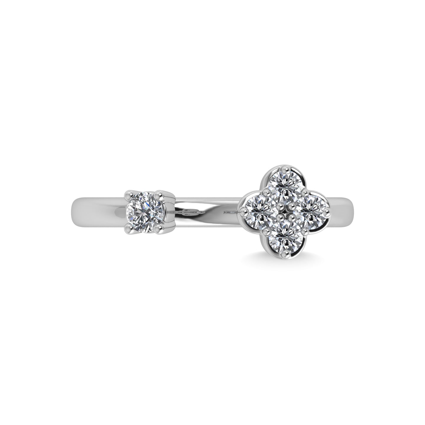 10K White Gold 1/3 Ct.Tw. Diamond Fashion Ring
