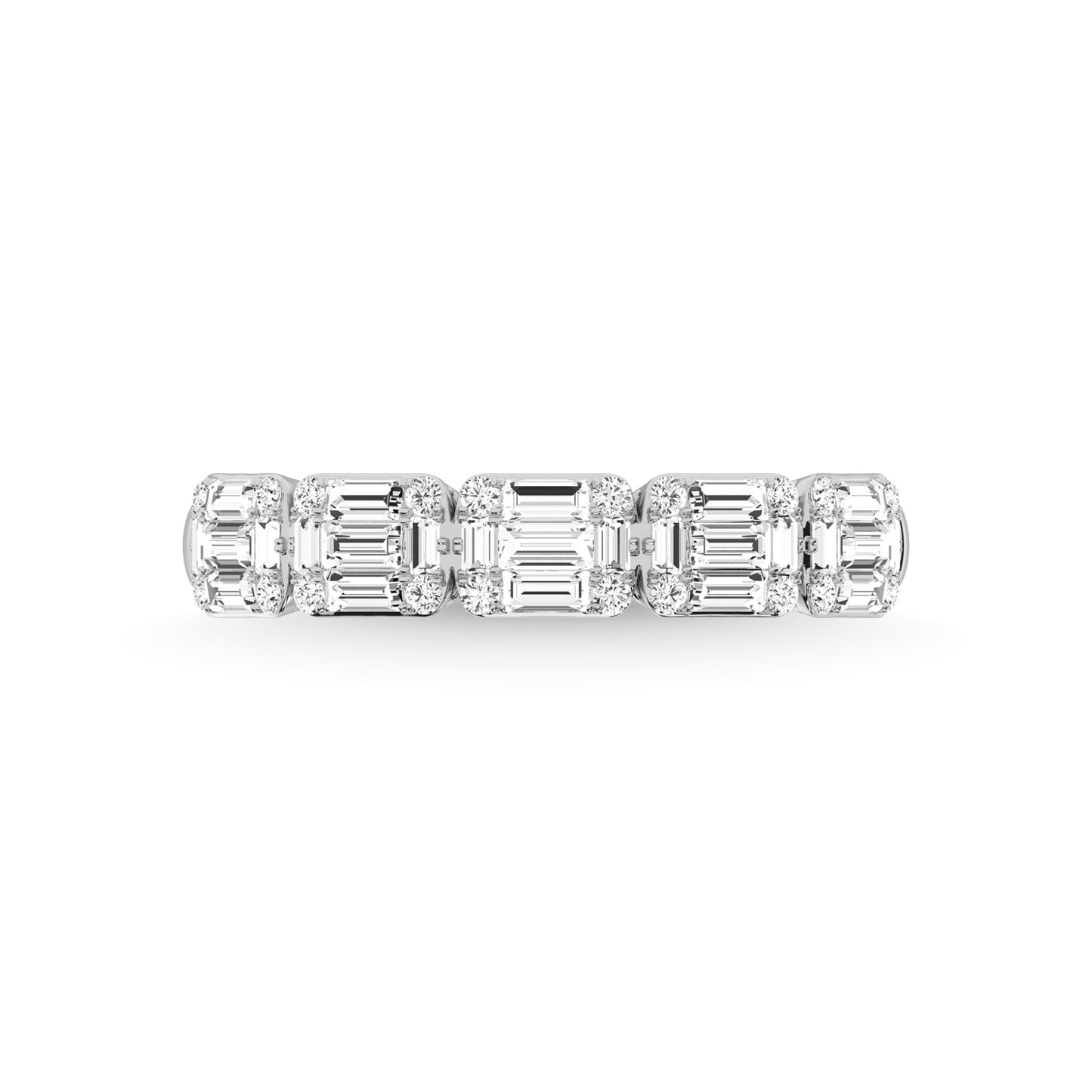 14K White Gold Diamond 5/8 Ct.Tw. Fashion Ring