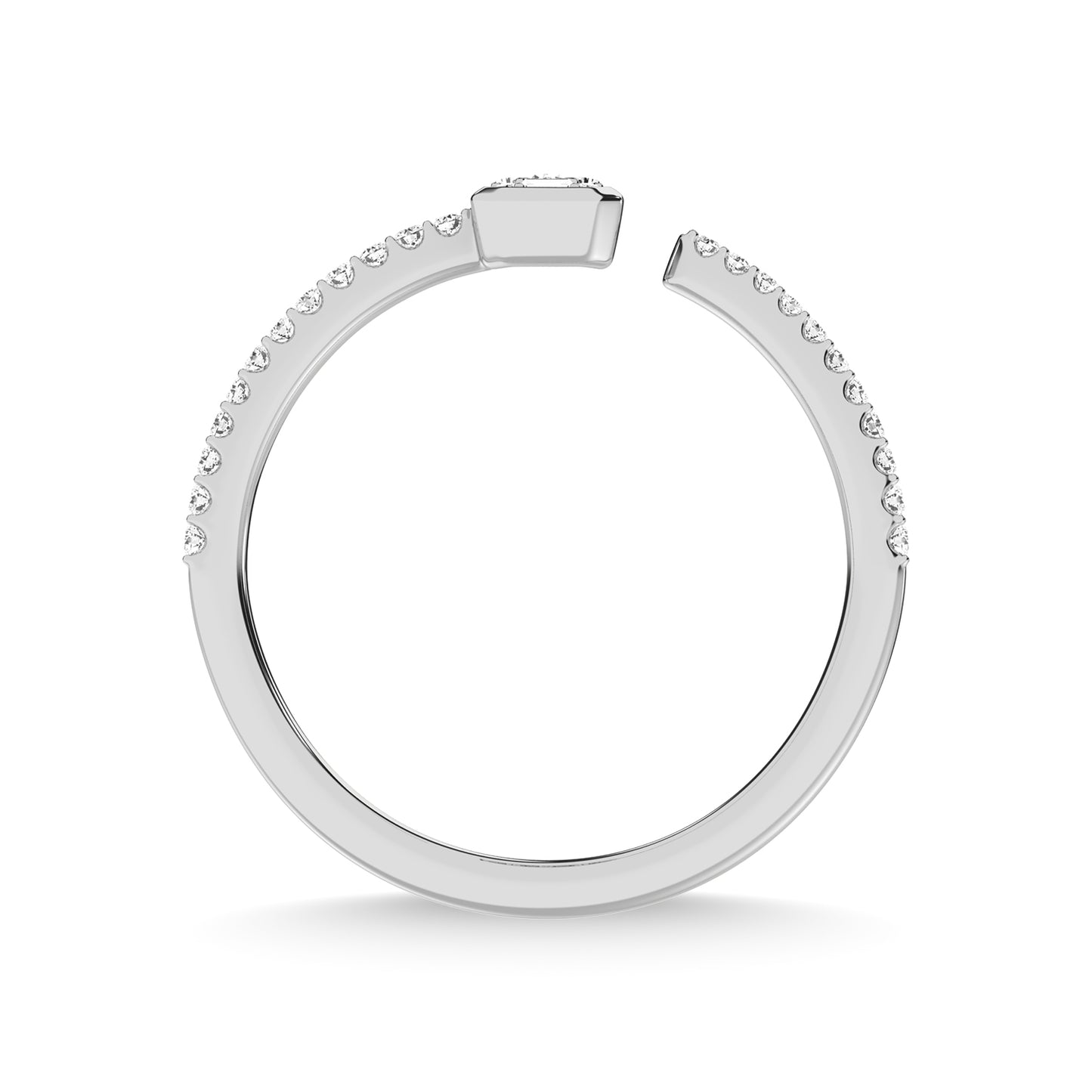 14K White Gold Diamond 1/6 Ct.Tw. Fashion Ring