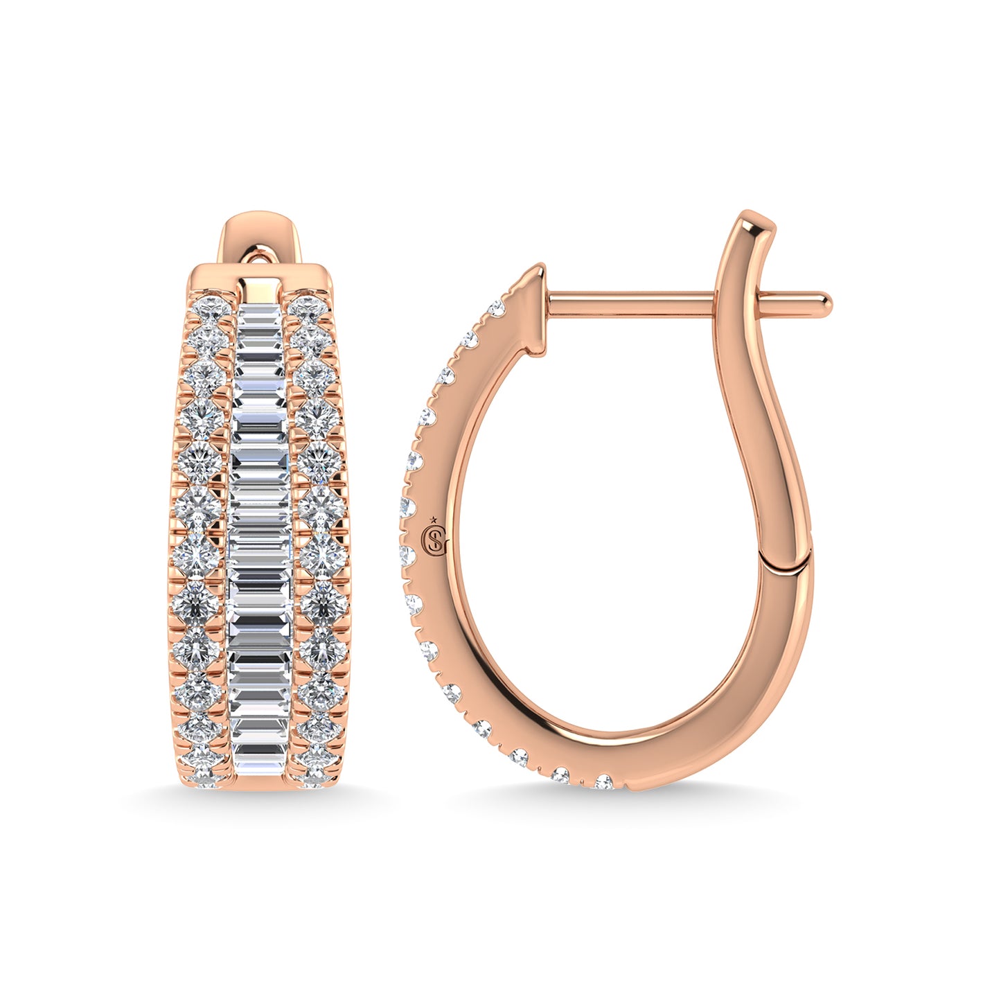 Diamond 1 Ct.Tw. Fashion Earrings in 14K Rose Gold