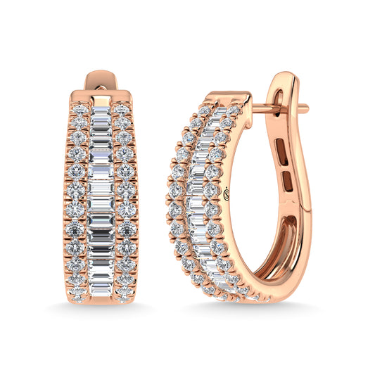 Diamond 1 1/2 Ct.Tw. Fashion Earrings in 14K Rose Gold