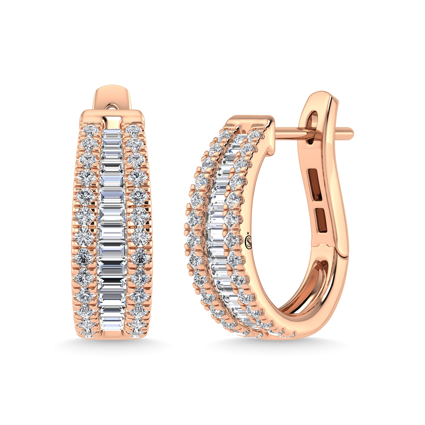 Diamond 2 Ct.Tw. Fashion Earrings in 14K Rose Gold