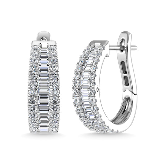 Diamond 1 Ct.Tw. Fashion Earrings in 14K White Gold