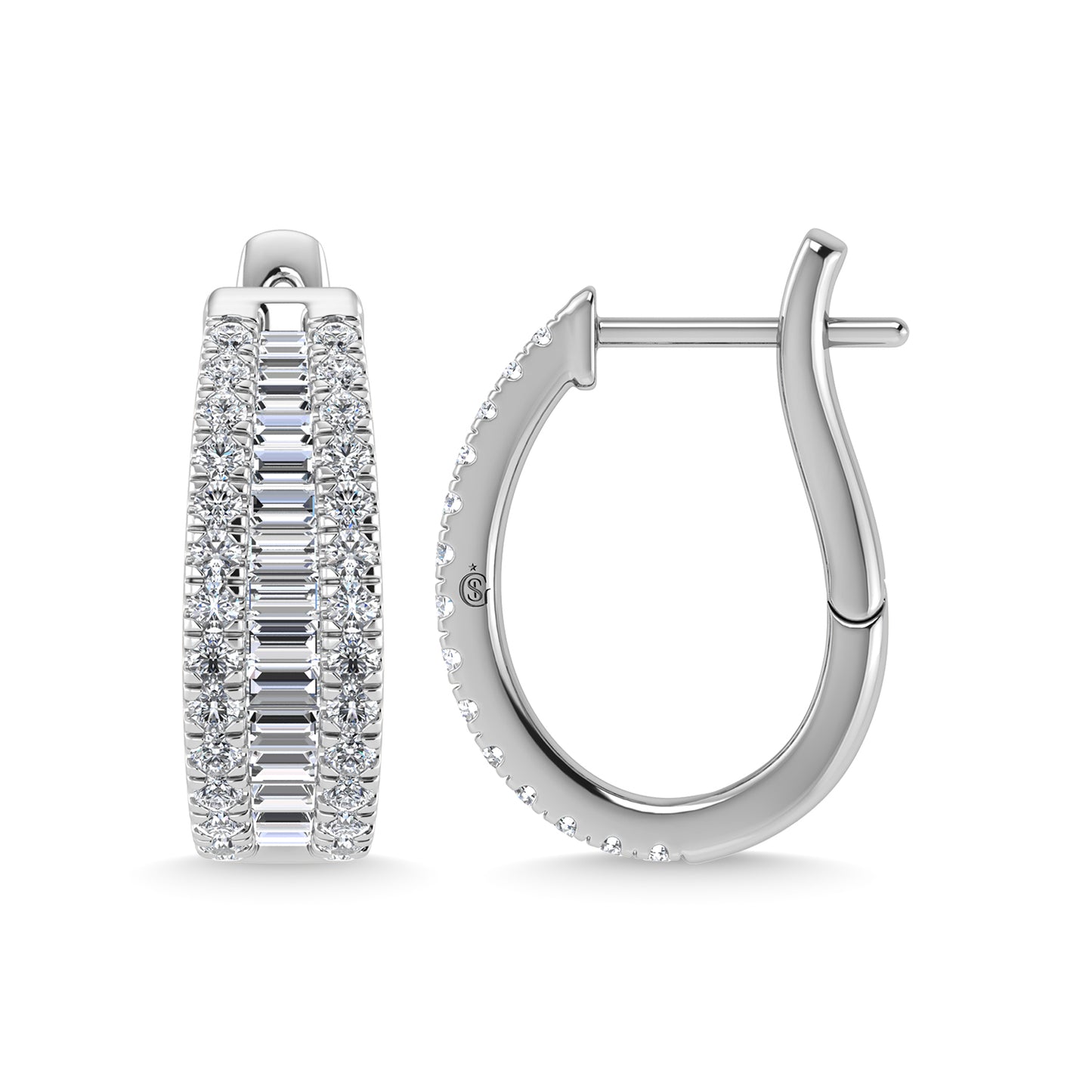 Diamond 1 Ct.Tw. Fashion Earrings in 14K White Gold