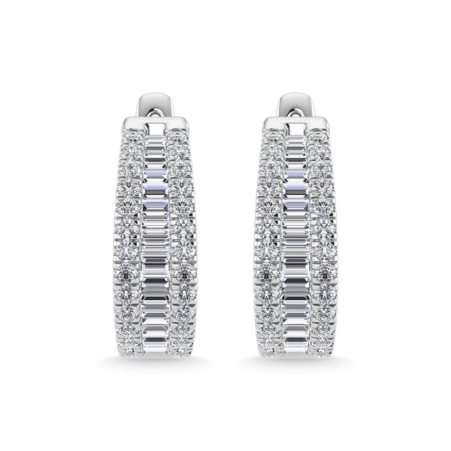 Diamond 1 Ct.Tw. Fashion Earrings in 14K White Gold