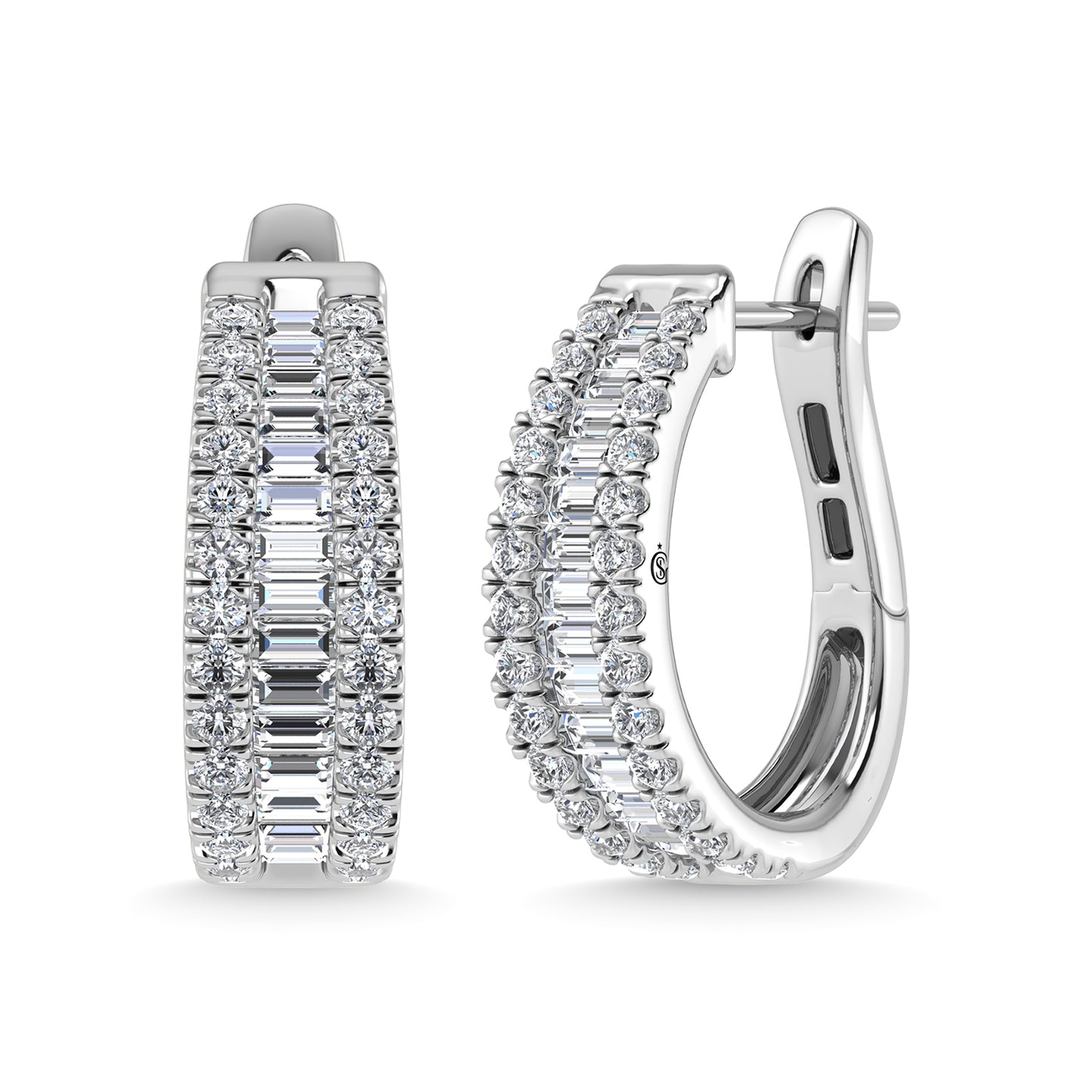 Diamond 1 1/2 Ct.Tw. Fashion Earrings in 14K White Gold